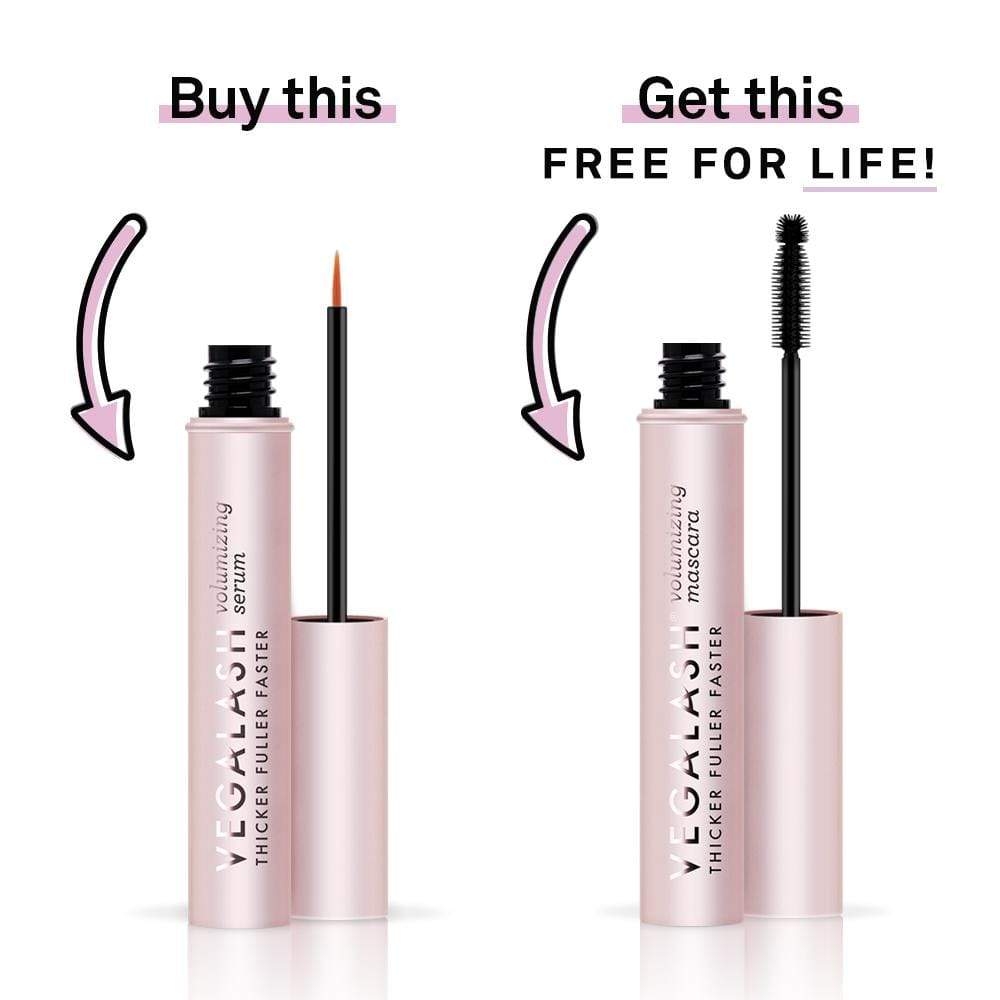 vegaLASH Volumizing Serum + Free Mascara for Life